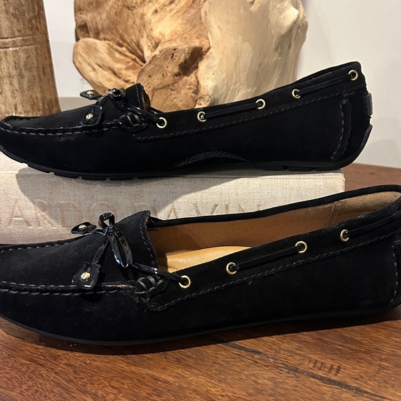 Clarks Artisan Dunbar Cruiser Moccasin black suede leather loafers size 9M - Picture 8 of 8